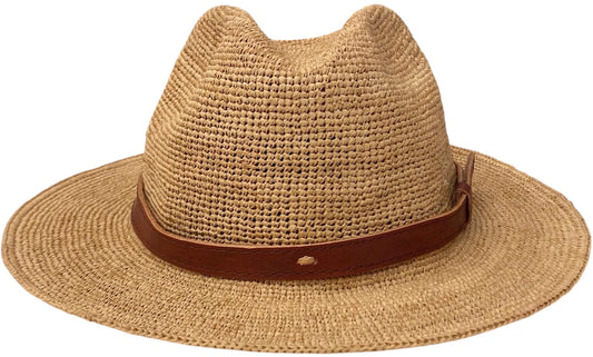 RAFFIA FEDORA HAT