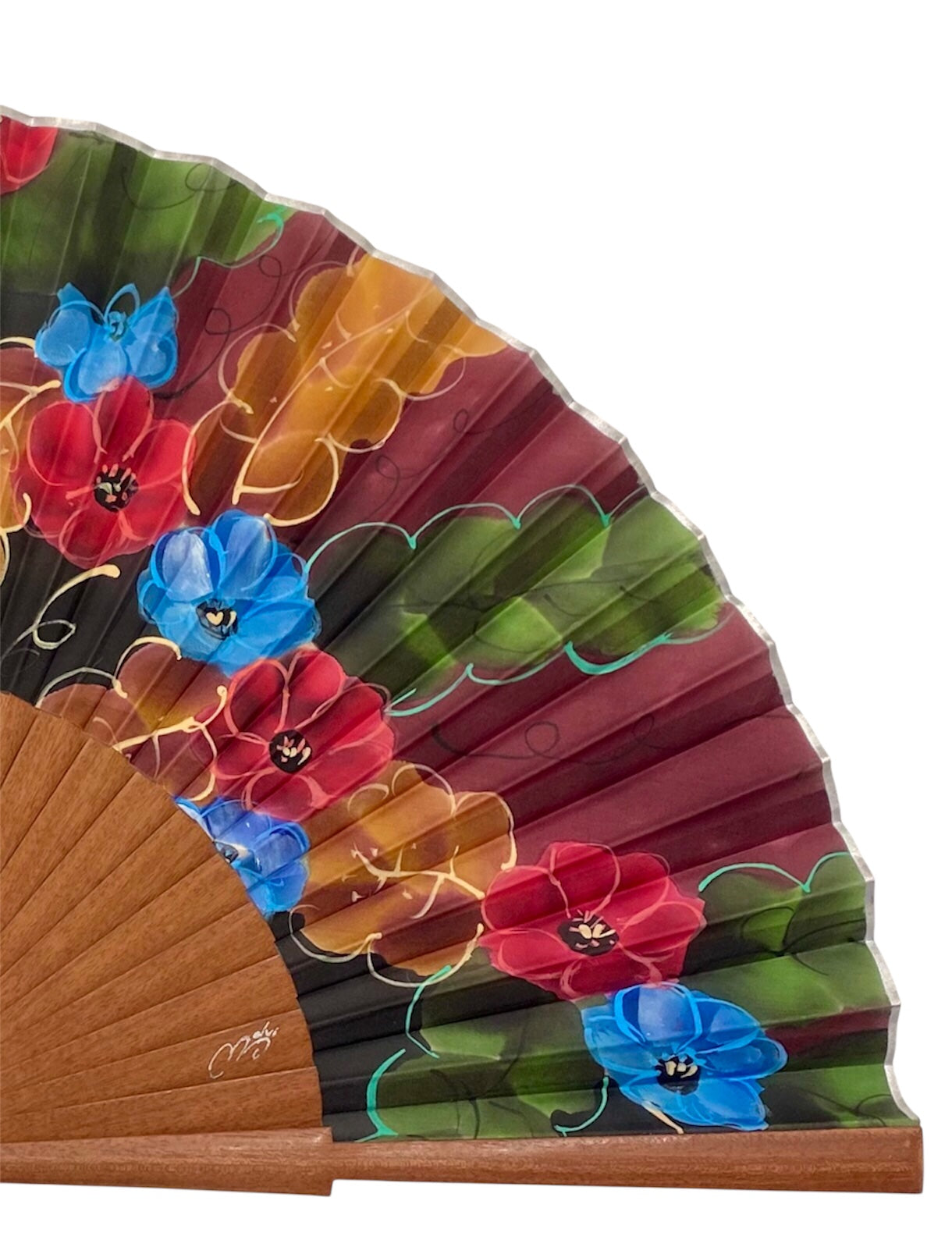 ABANICO SEDA PINTADO