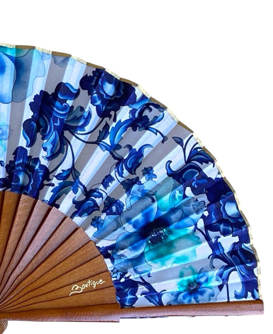 ABANICO SEDA ESTAMPADO