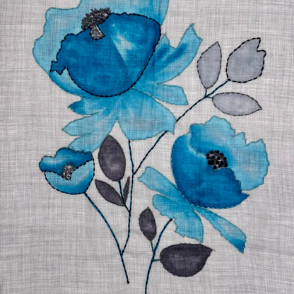 CHAL DE LANA MERINO PINTADO A MANO