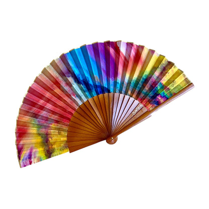 ABANICO SEDA ESTAMPADO