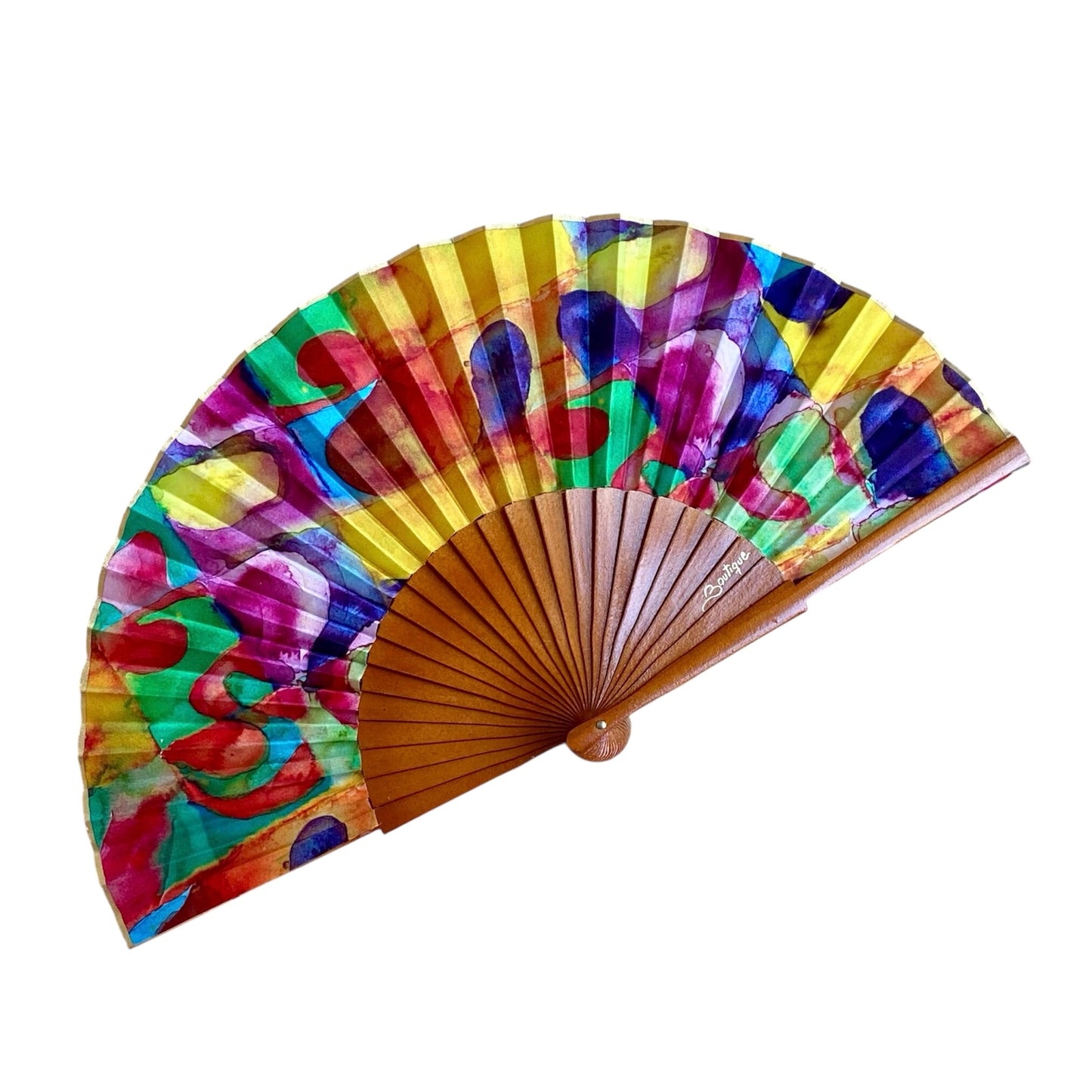 ABANICO SEDA ESTAMPADO