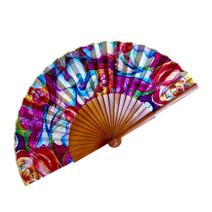 ABANICO SEDA ESTAMPADO
