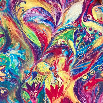 ABANICO SEDA ESTAMPADO