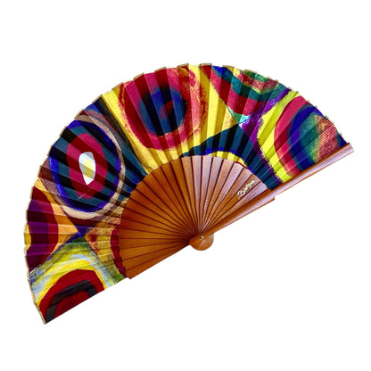 ABANICO SEDA ESTAMPADO