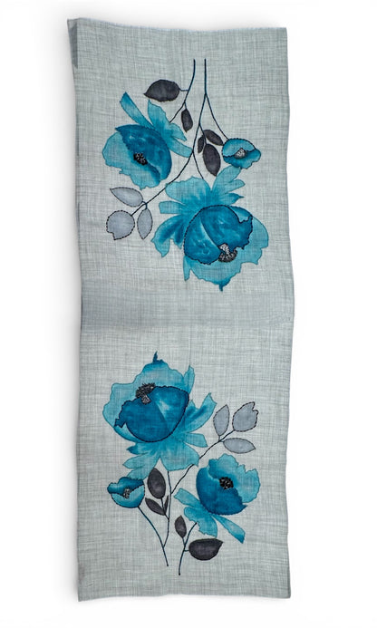 CHAL DE LANA MERINO PINTADO A MANO