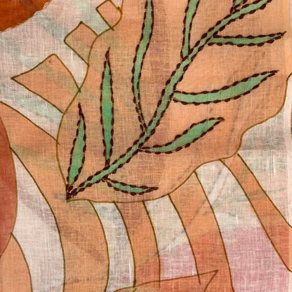 HAND-EMBROIDERED & HAND-PAINTED LINEN