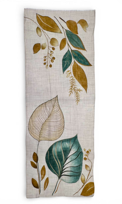 CHAL DE LANA MERINO PINTADO A MANO