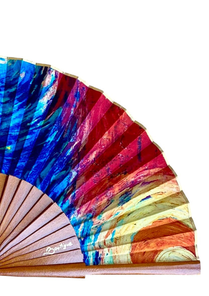 ABANICO SEDA ESTAMPADO