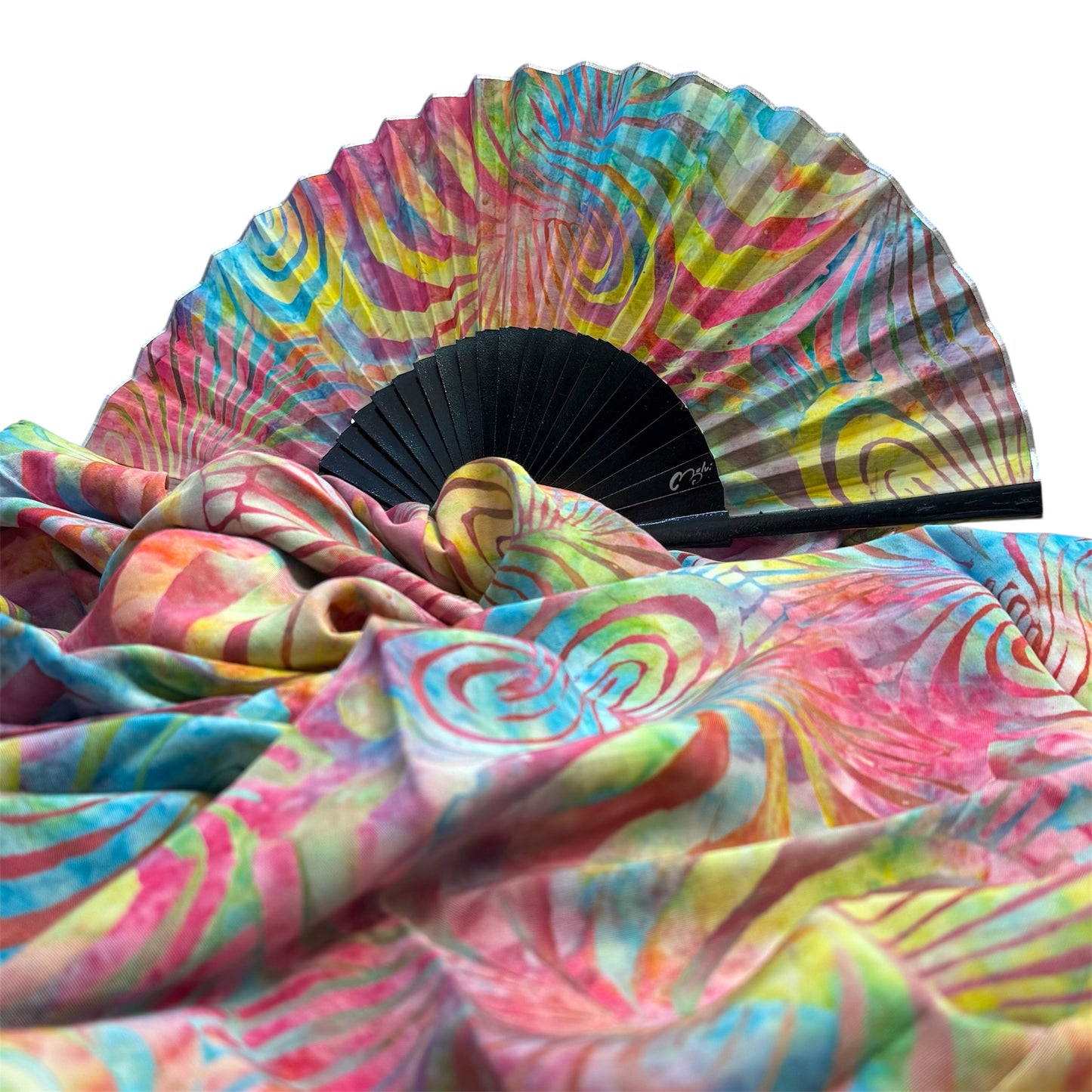 CONJUNTO CHAL Y ABANICO BATIK