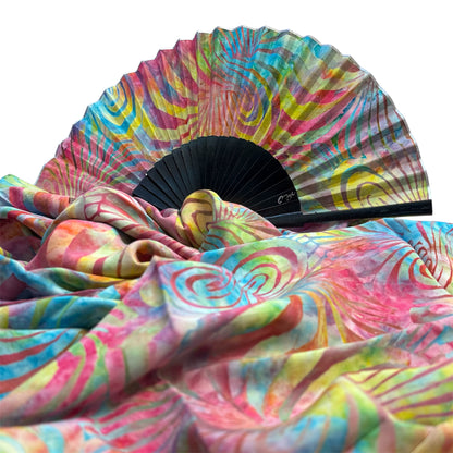 CONJUNTO CHAL Y ABANICO BATIK