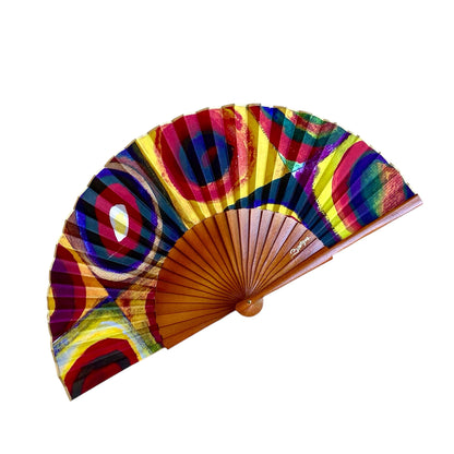 ABANICO SEDA ESTAMPADO