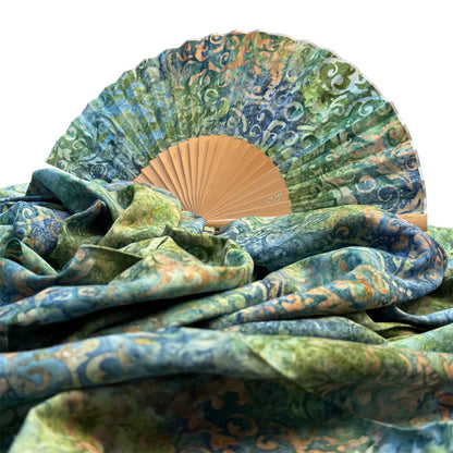 CONJUNTO CHAL Y ABANICO BATIK