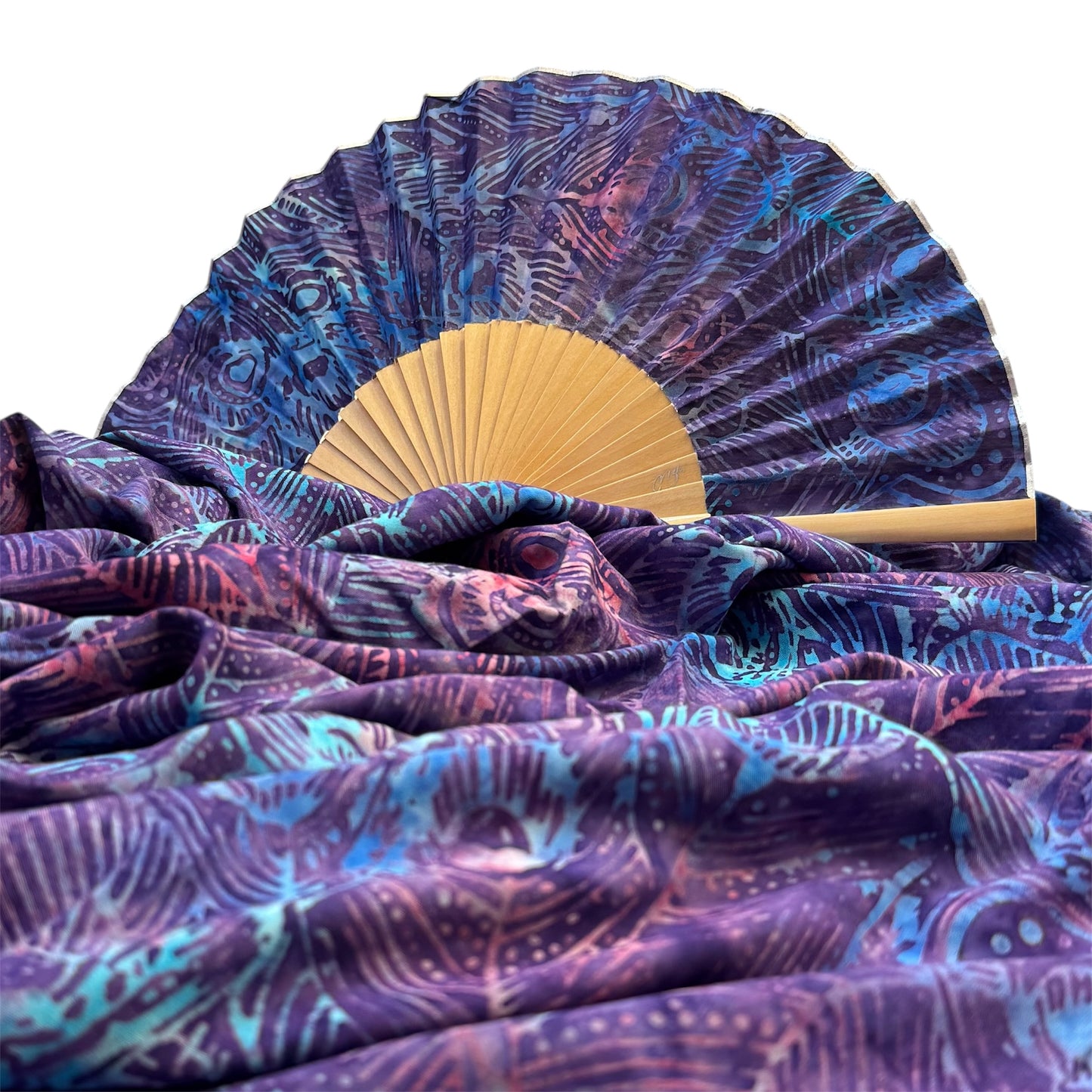 CONJUNTO CHAL Y ABANICO BATIK