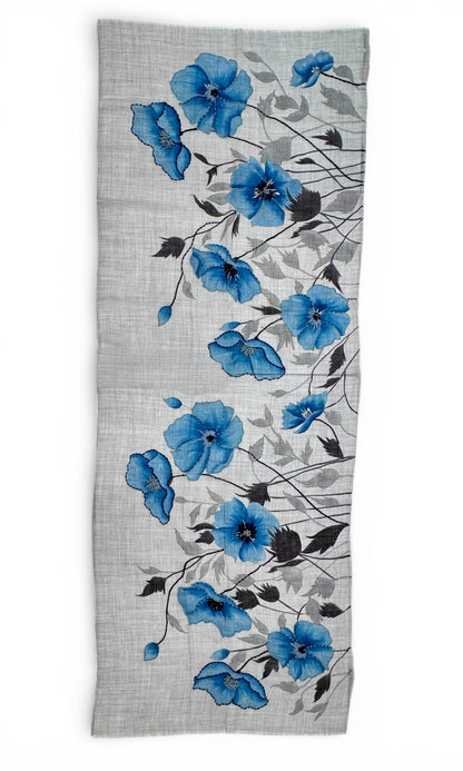 CHAL DE LANA MERINO PINTADO A MANO