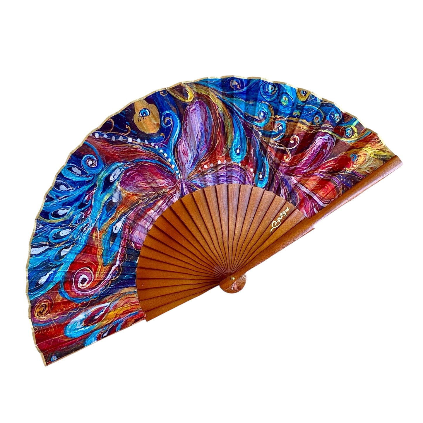 ABANICO SEDA ESTAMPADO