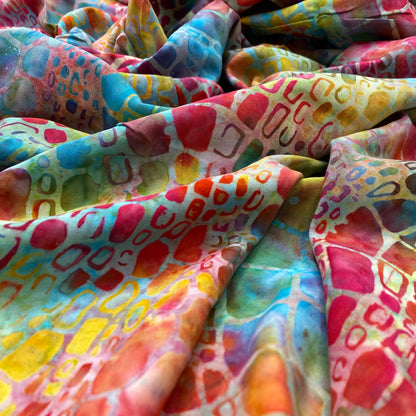 CONJUNTO CHAL Y ABANICO BATIK