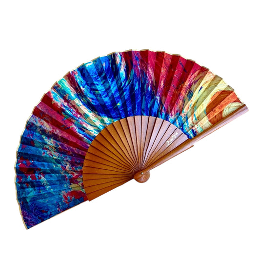 ABANICO SEDA ESTAMPADO