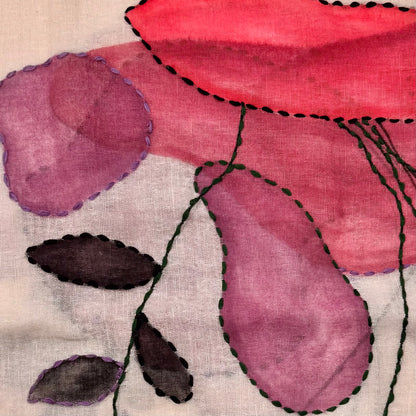 HAND-EMBROIDERED & HAND-PAINTED LINEN