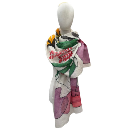 HAND-EMBROIDERED & HAND-PAINTED LINEN