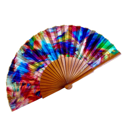 ABANICO SEDA ESTAMPADO