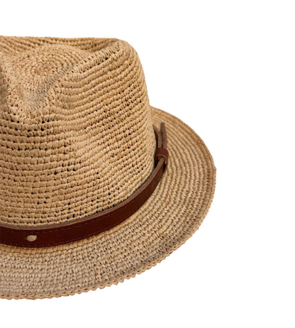 RAFFIA FEDORA HAT