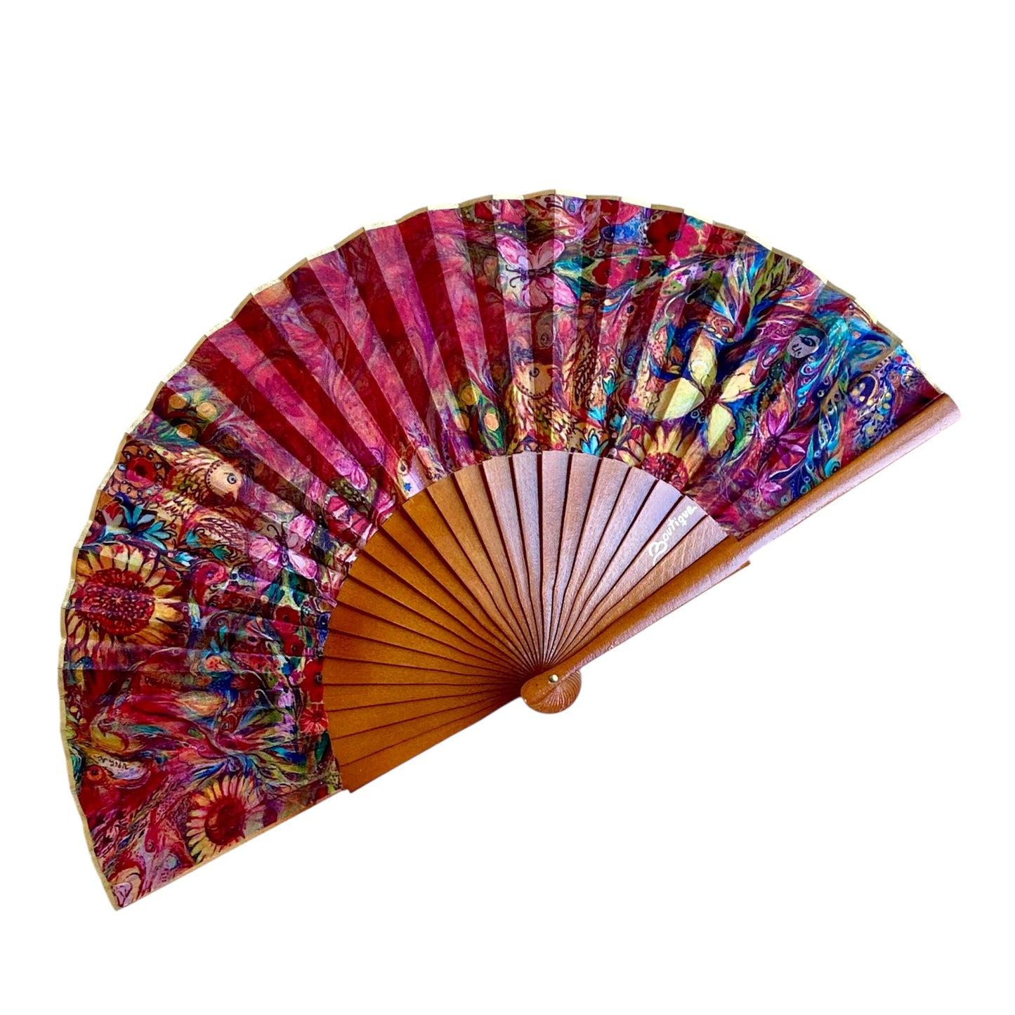 ABANICO SEDA ESTAMPADO