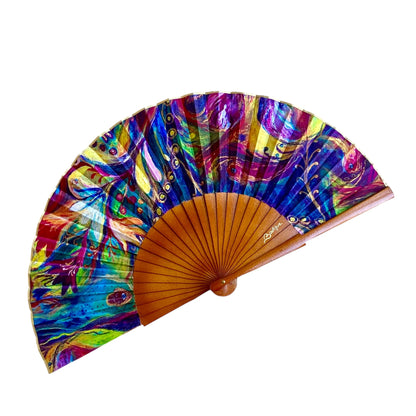 ABANICO SEDA ESTAMPADO