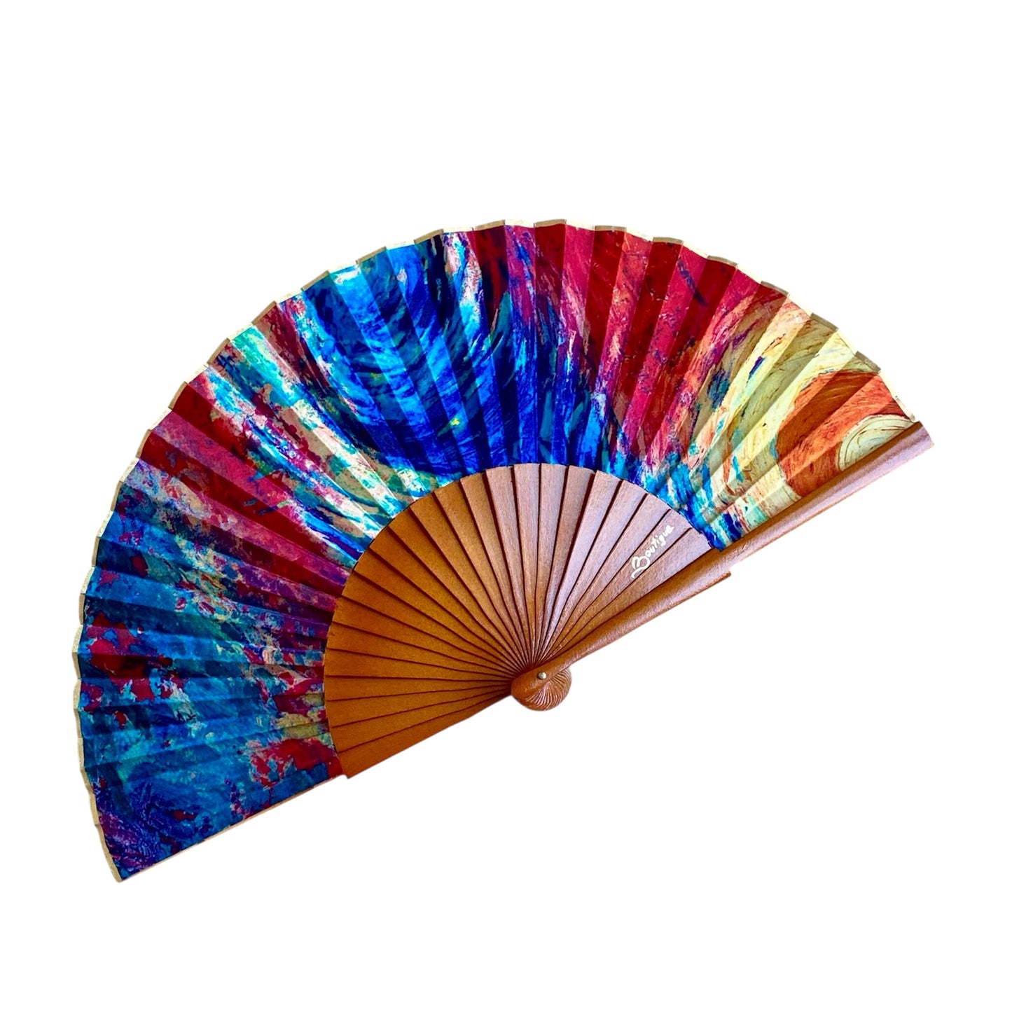 ABANICO SEDA ESTAMPADO