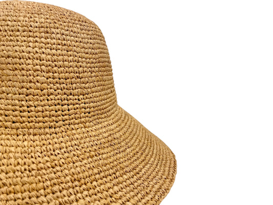 Cloche en rafia natural plegable