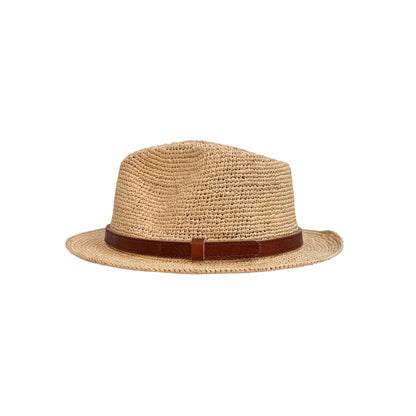 RAFFIA FEDORA HAT