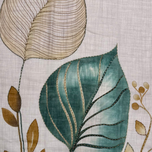 CHAL DE LANA MERINO PINTADO A MANO