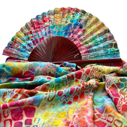 CONJUNTO CHAL Y ABANICO BATIK