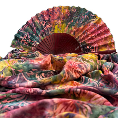 CONJUNTO CHAL Y ABANICO BATIK