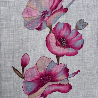 CHAL DE LANA MERINO PINTADO A MANO