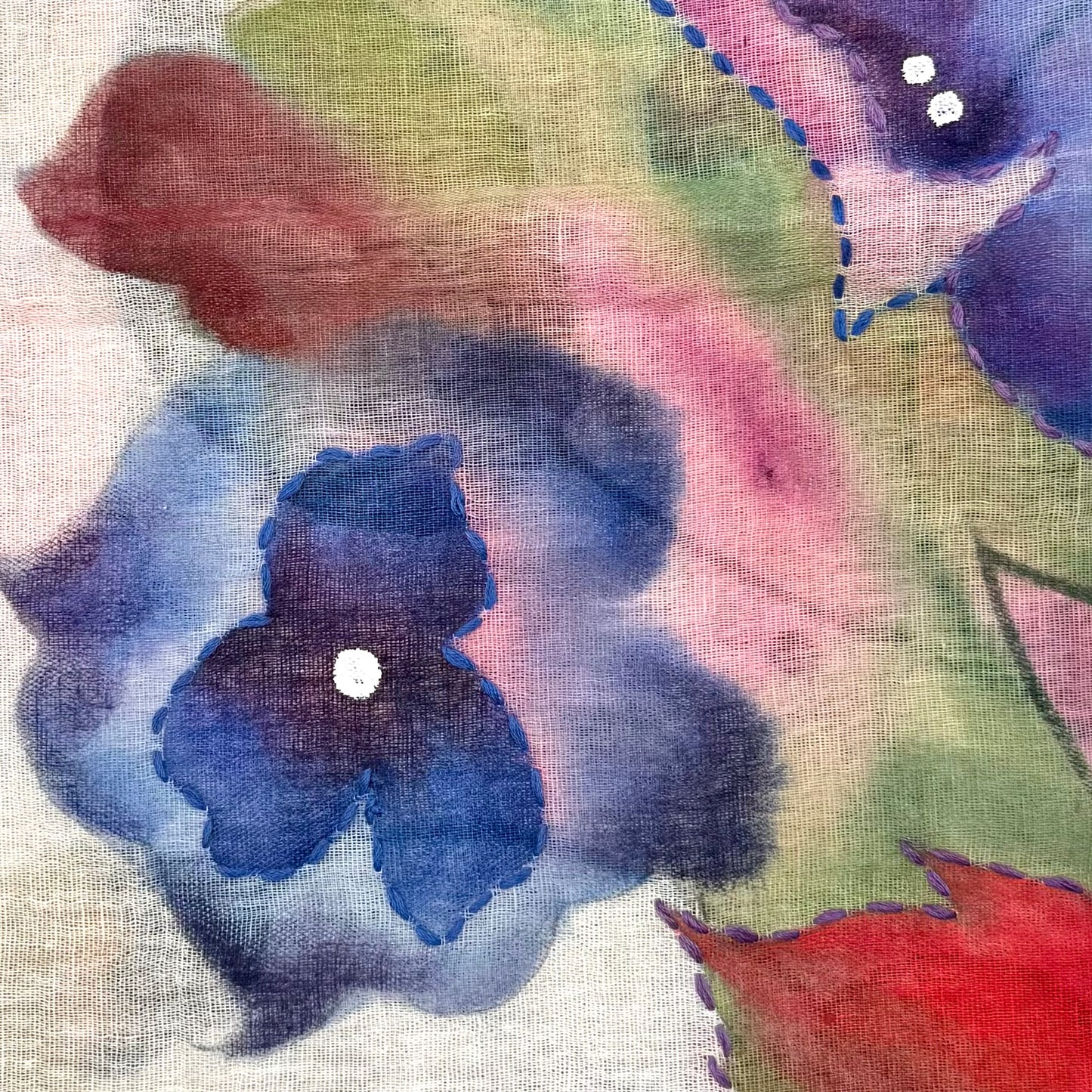 HAND-EMBROIDERED & HAND-PAINTED LINEN