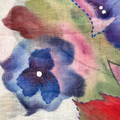 HAND-EMBROIDERED & HAND-PAINTED LINEN