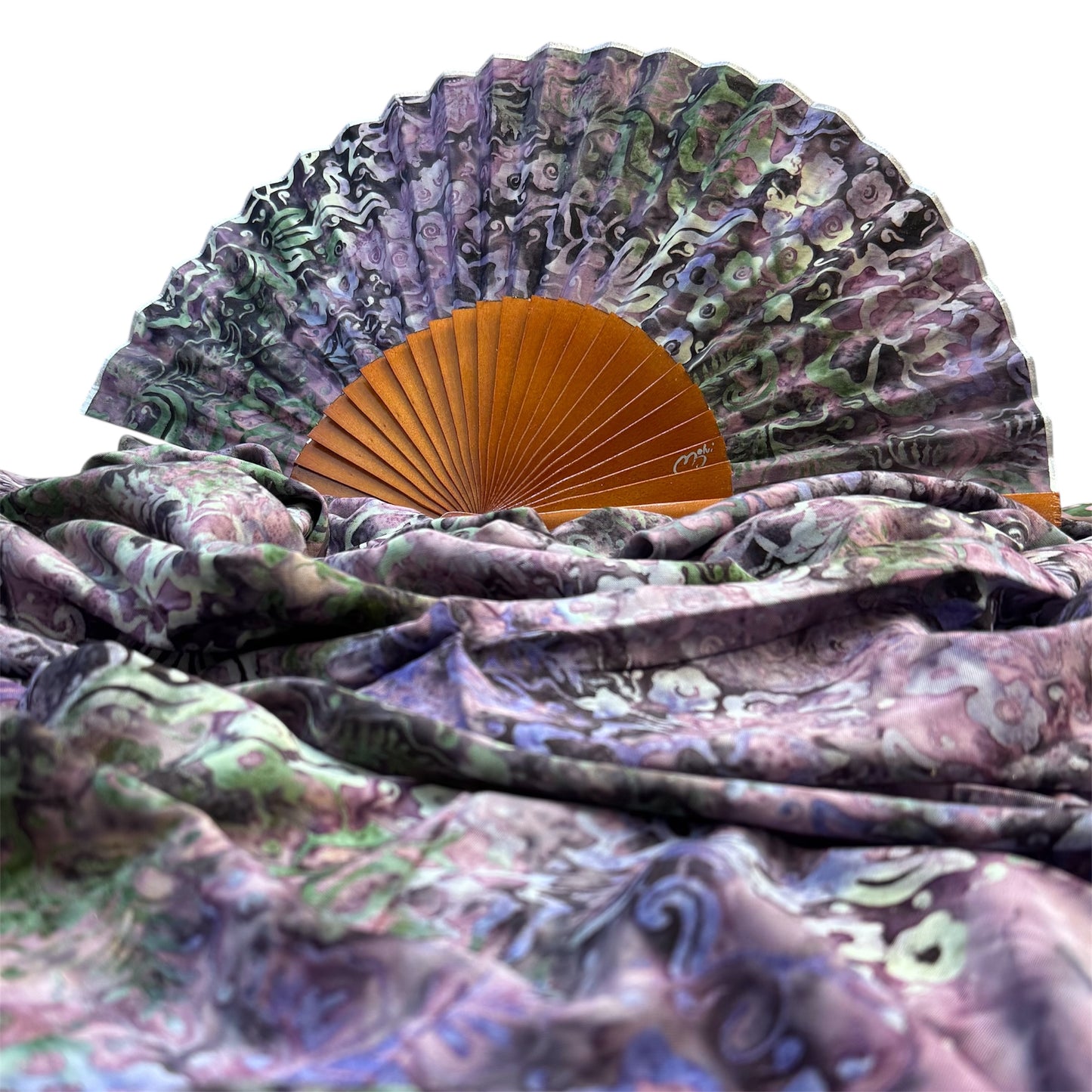 CONJUNTO CHAL Y ABANICO BATIK