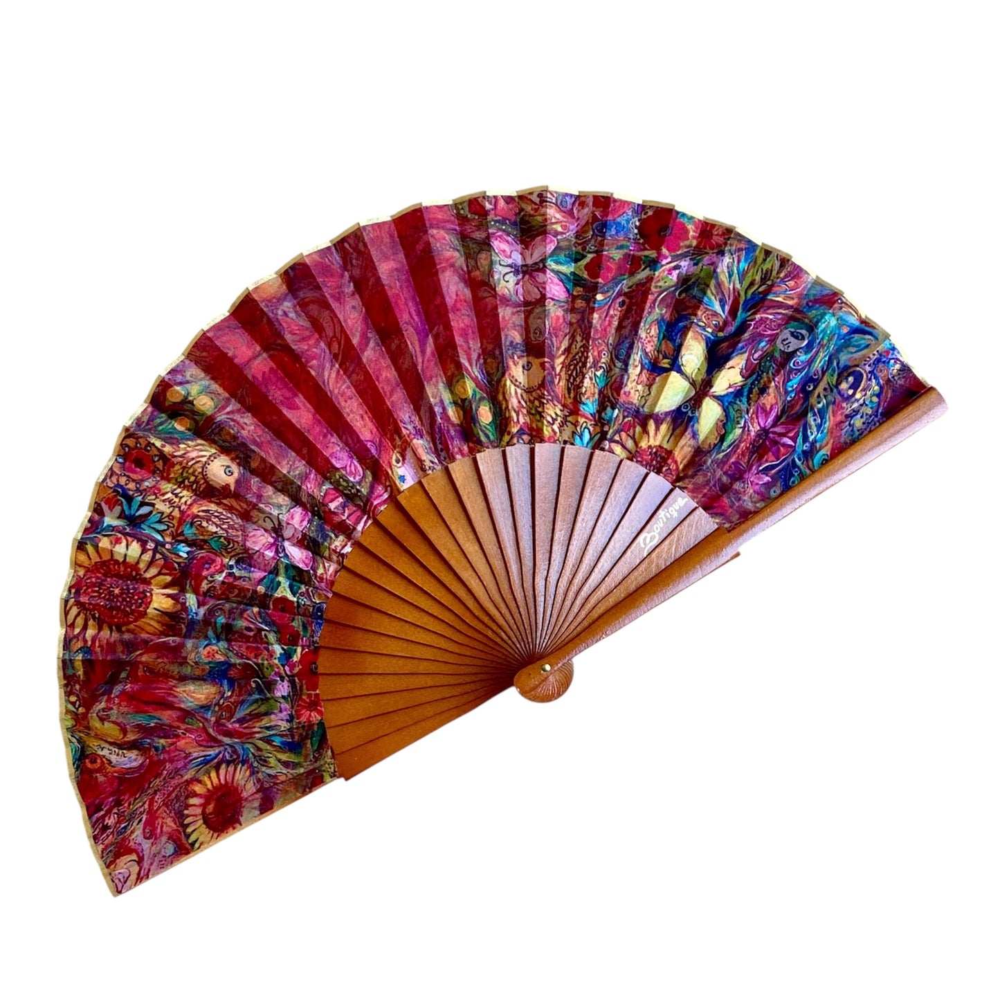 ABANICO SEDA ESTAMPADO