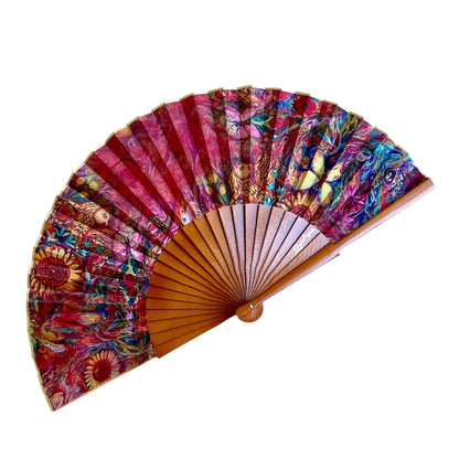 ABANICO SEDA ESTAMPADO