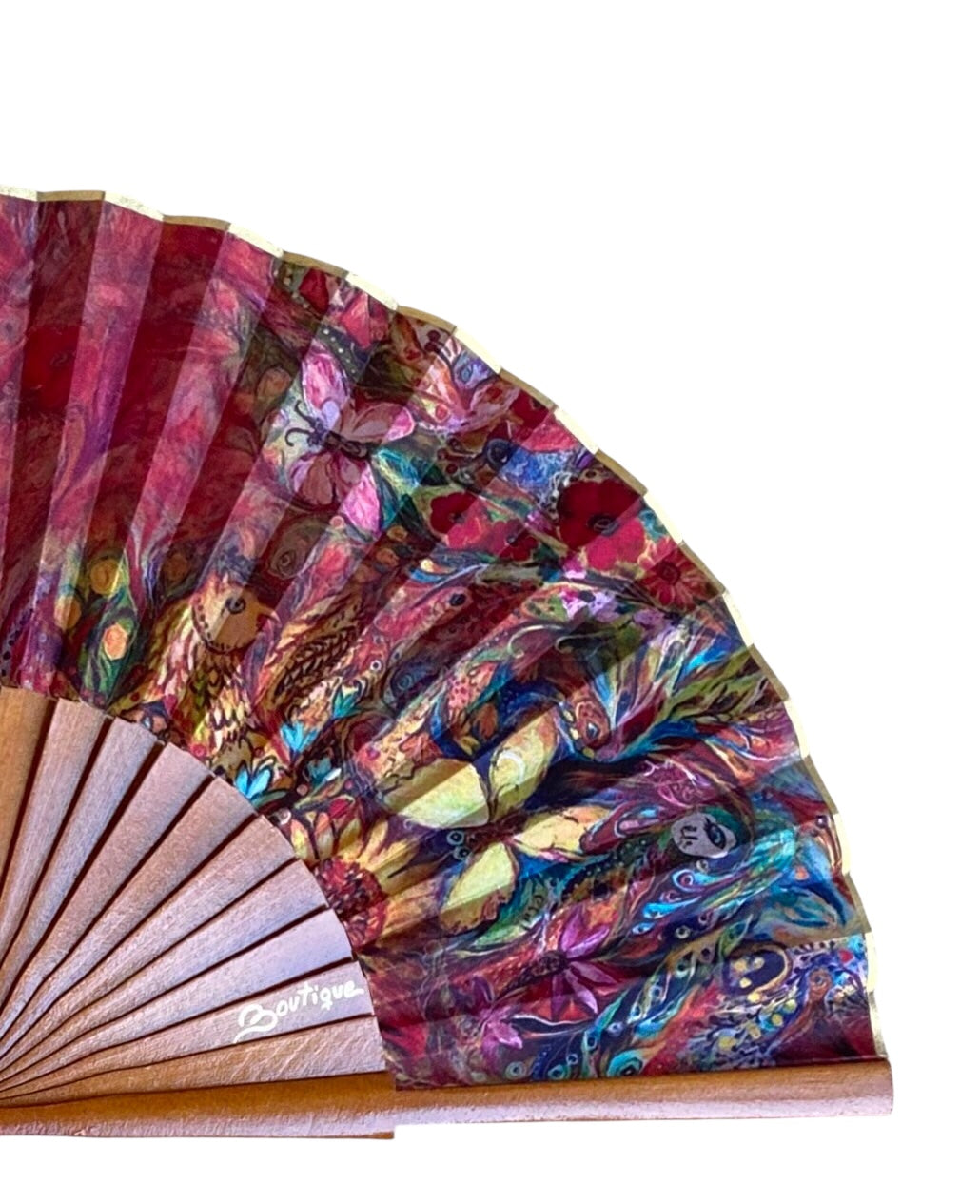 ABANICO SEDA ESTAMPADO