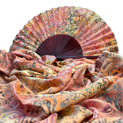 CONJUNTO CHAL Y ABANICO BATIK