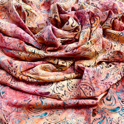 CONJUNTO CHAL Y ABANICO BATIK