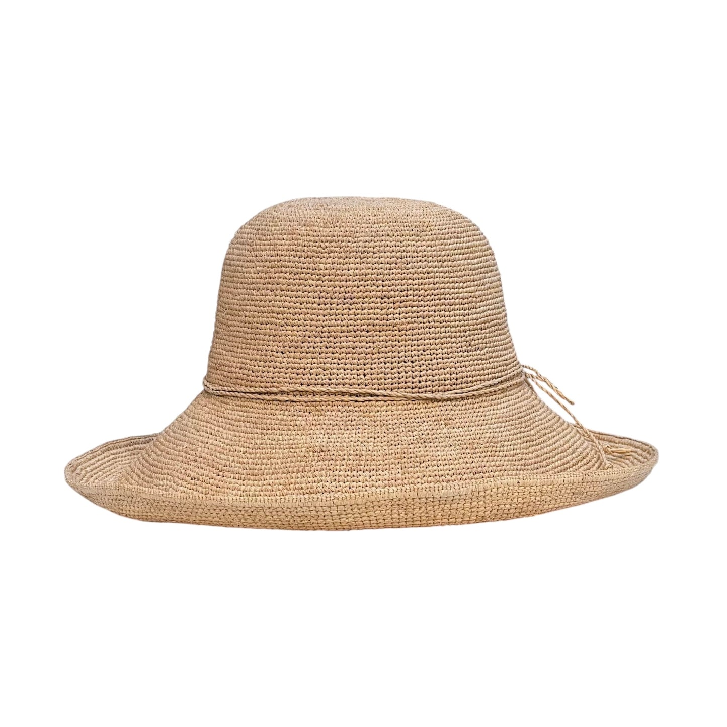 WIDE-BRIM RAFFIA HAT WITH BOW