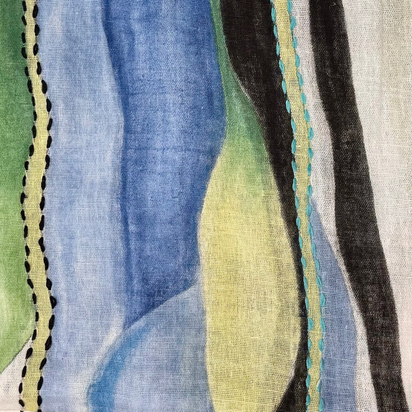 HAND-EMBROIDERED & HAND-PAINTED LINEN