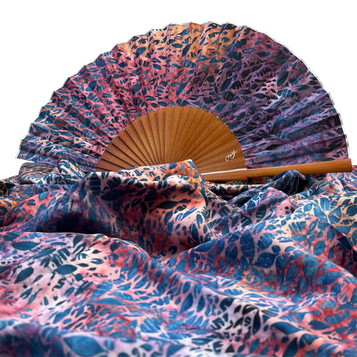 CONJUNTO CHAL Y ABANICO BATIK