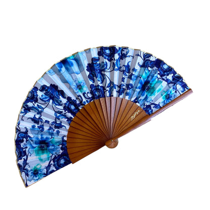 ABANICO SEDA ESTAMPADO