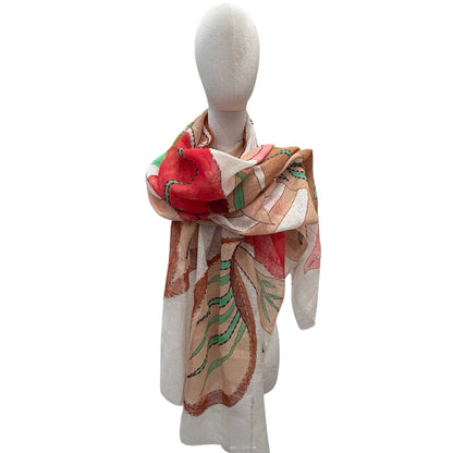 HAND-EMBROIDERED & HAND-PAINTED LINEN
