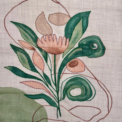 CHAL DE LANA MERINO PINTADO A MANO