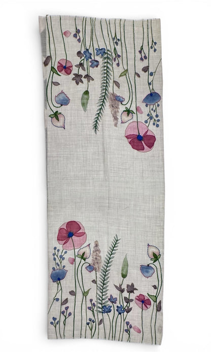 CHAL DE LANA MERINO PINTADO A MANO